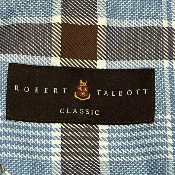 Robert Talbott Men’s XL Classic Multicolored Plaid Button Down Shirt - Picture 5 of 9